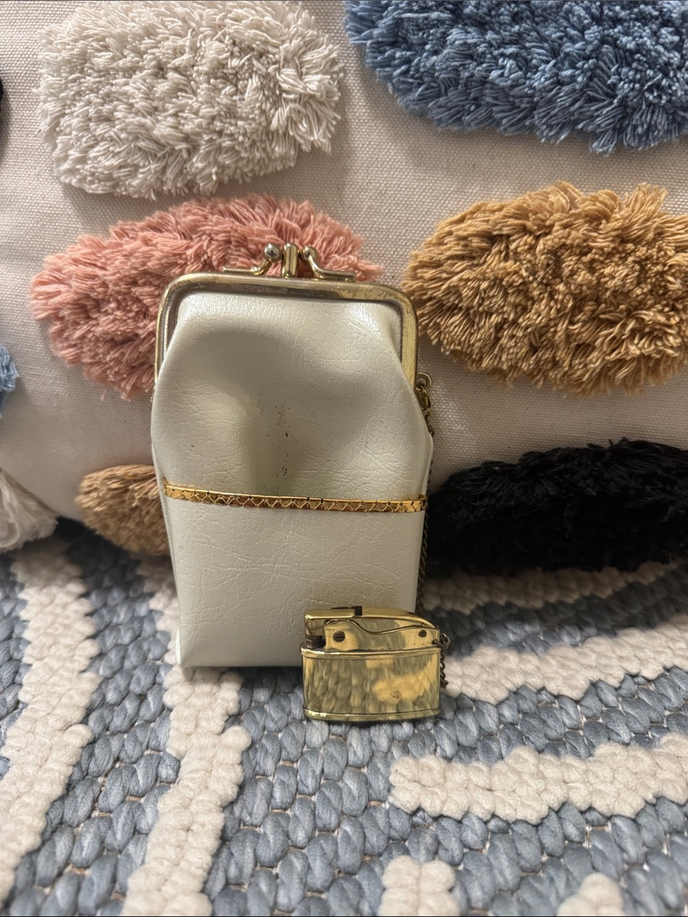 Vintage 50s Bomart Japan Cigarette Purse with Lighter